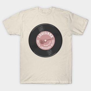 Louisiana Delta Swamp Blues Vinyl Vintage T-Shirt